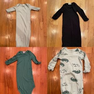 Lot of 4 infant gowns with fold over hands